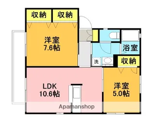 アンソレイエⅠ【202号室】の間取り