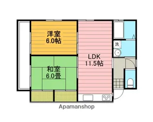 金子コーポ【201号室】の間取り