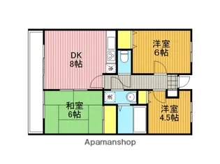 グランパレス弥生【102号室】の間取り