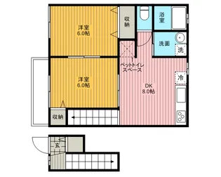 ドミールブラシェ【203号室号室】の間取り