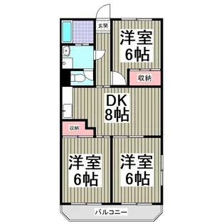 風見鶏グランドハイツⅡ【2階】の間取り