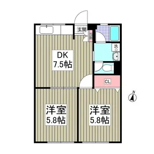 風見鶏グランドハイツⅠ【1階】の間取り