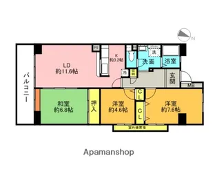 コーポレート浦和中島1号棟【1-201号室】の間取り