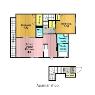 グランメールⅥ【2階】の間取り