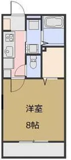 ルフレS【102号室号室】の間取り