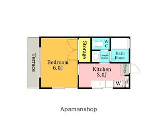 サンフラット中島【102号室】の間取り