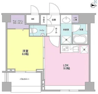ソアラノーム北浦和【4階】の間取り