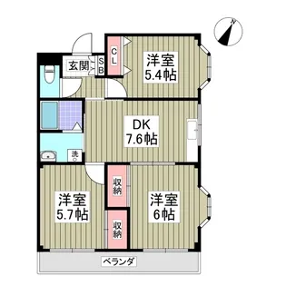 ニューロイヤルハイツ【3階】の間取り