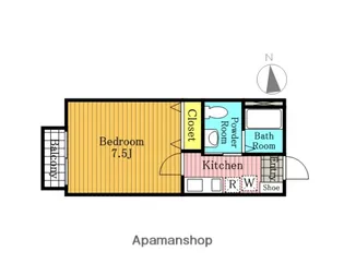 ママレードハウス【203号室】の間取り