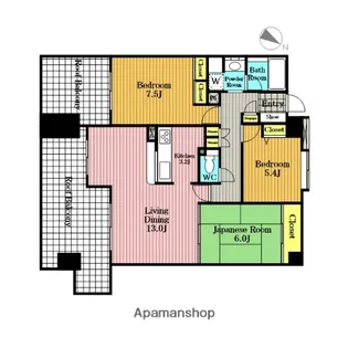 サンリーノ北浦和【8階号室】の間取り