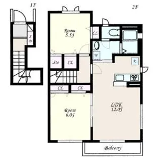 プラネットⅢ【2階】の間取り