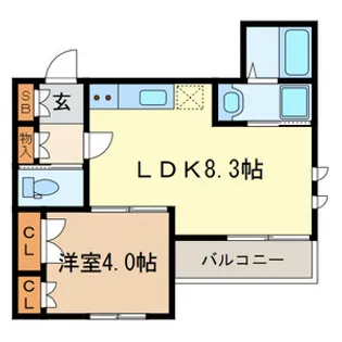 グランドゥールRK浦和【101号室号室】の間取り