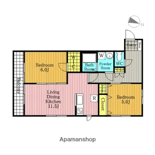 ベル・フルール【105号室】の間取り