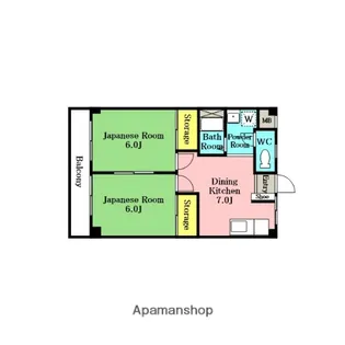 白鍬ハイツ【203号室】の間取り