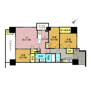 プラウド浦和常盤マークス【10階】の間取り