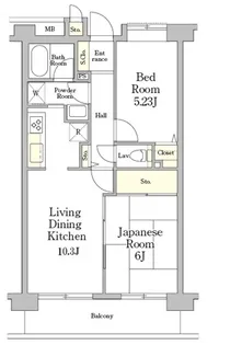 ミレニアム北浦和【3階】の間取り