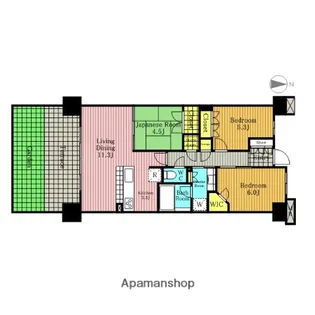 プレミスト北浦和ブライトフォート【1階】の間取り