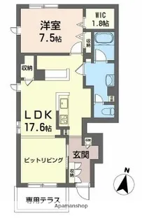 パイン リーブル【103号室】の間取り
