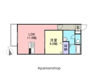 サミットガーデン【201号室】の間取り