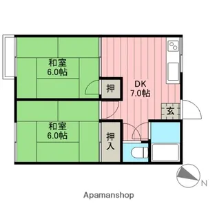ベルゾーネA【102号室】の間取り