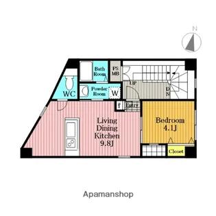 CROSS FOR LEAVES北浦和【4階】の間取り