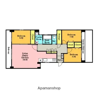 KENEDIX浦和元町【2階】の間取り