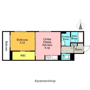 ブランソワ浦和【105号室】の間取り