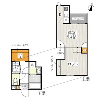埼玉県さいたま市桜区中島1丁目【アパート】の間取り