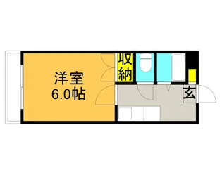 フロンティアハウス【106号室】の間取り