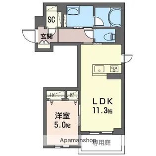レフィシア【1階】の間取り
