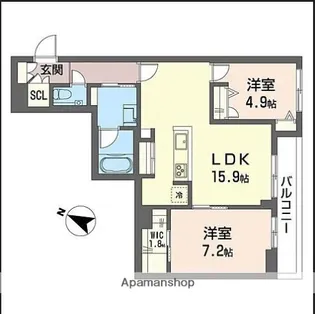 ニュートーム67【204号室】の間取り