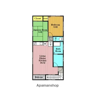 埼玉県さいたま市緑区大字中尾【アパート】の間取り