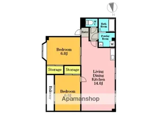 クレッセントパーク与野【105号室】の間取り