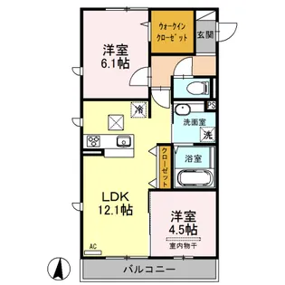 プレジオ Ⅱ【1階】の間取り