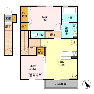 アンテ クラージュ【2階】の間取り