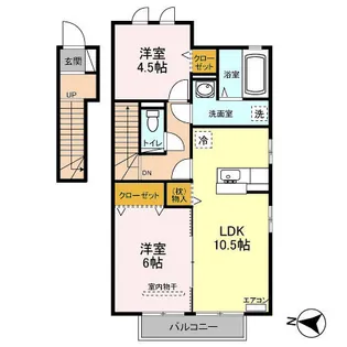 モダンコートウラワ【2階】の間取り