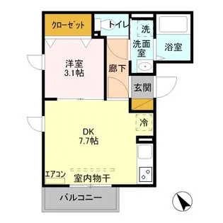 フルーム浦和【3階】の間取り