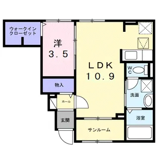 サンライズ プライム【1階】の間取り