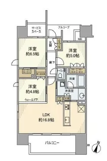 プラウド北浦和【9階】の間取り