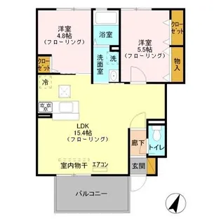 ヴィラSAKURA A【1階】の間取り