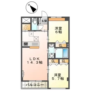 SUNSHINE RESIDENCE【1階】の間取り