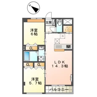 SUNSHINE RESIDENCE【1階】の間取り