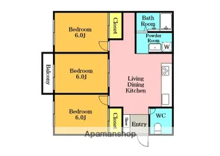 レジデンツ藤【202号室】の間取り