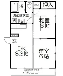 レジデンツ藤【203号室】の間取り