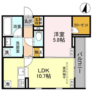 NOBLE RAFFINER北浦和【3階】の間取り