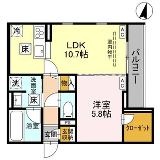 NOBLE RAFFINER北浦和【1階】の間取り