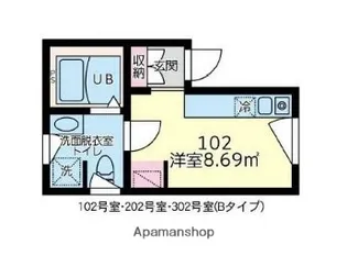 BaumRoom栄和【3階】の間取り