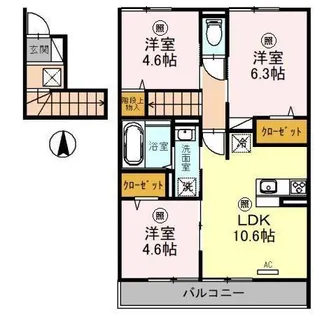 シンヤ壱番館【2階】の間取り