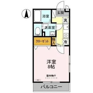 クレセント【1階】の間取り