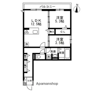 NOBLE RAFFINER 元町【1階】の間取り